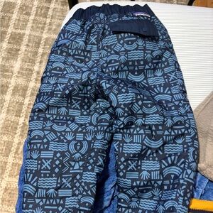 Patagonia Kids Blue Patterned Snow Pants - Lightweight Insulated Bottoms size 2t